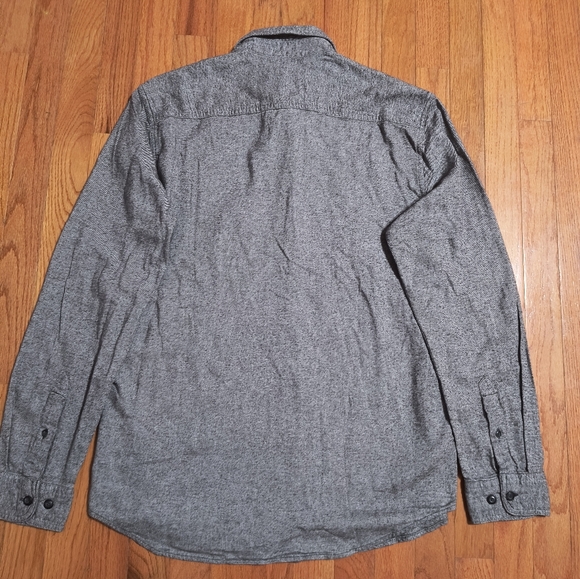 NWT Sonoma the Super Soft Flannel button down shirt, men's medium, gray - Picture 11 of 13